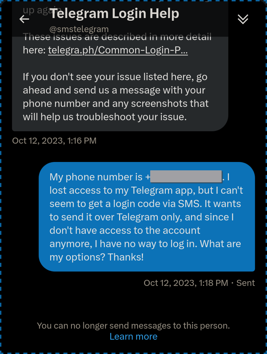 Why is it that when I send a legitimate inquiry to <a href="/smstelegram/">Telegram Login Help</a>, I'm blocked with no response? Isn't there some way to prove that I'm the real account holder, and not just a scammer/hacker? I'm so confused.