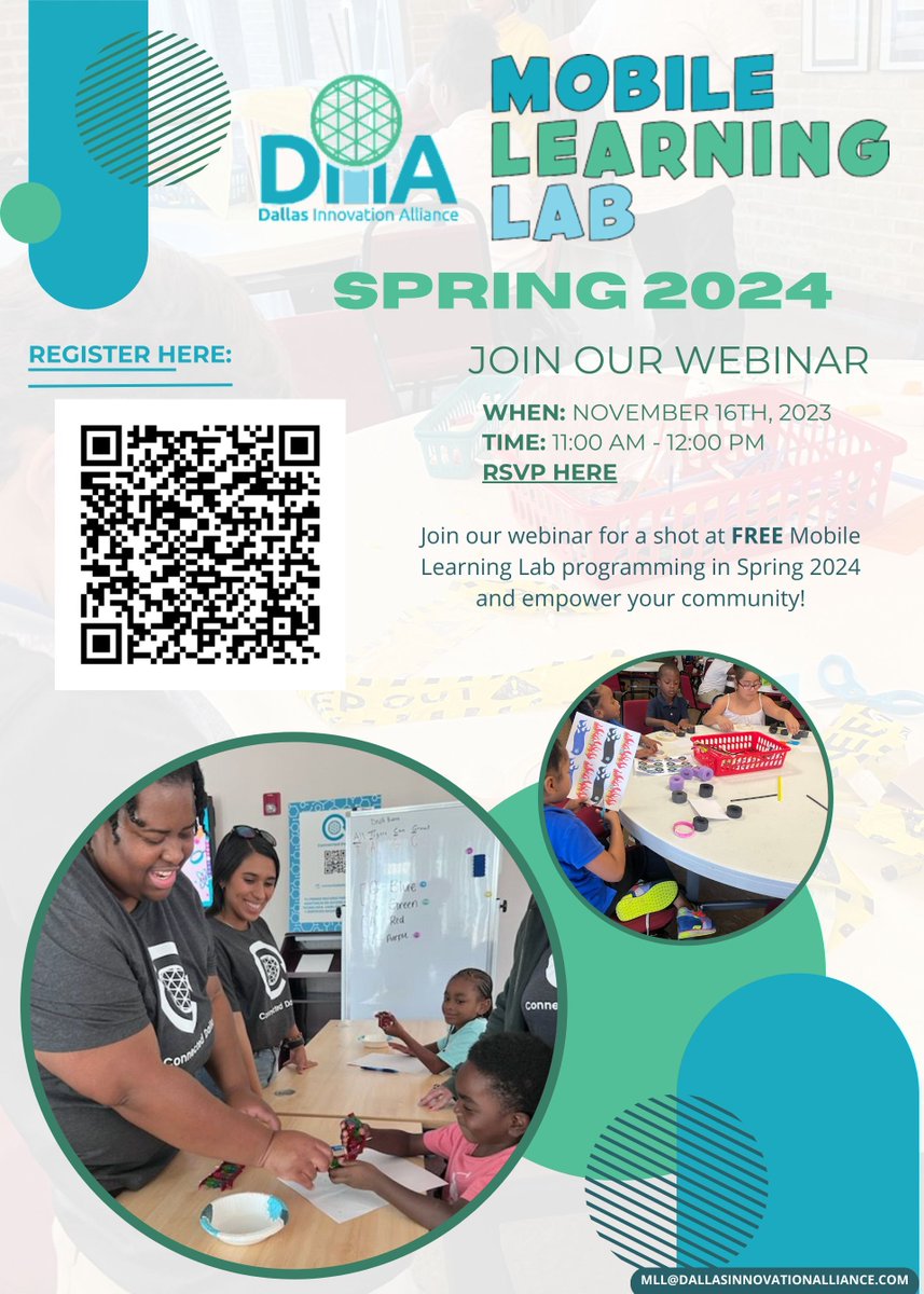 Join our MLL Lottery Webinar and discover how to win FREE Mobile Learning Lab programming for Spring 2024. 
Don't miss this chance to empower your community! buff.ly/40sPJQP
November, 16th, 2023
Time: 11:00 am - 12:00 pm 

Discover the wide array of programs we offer!
