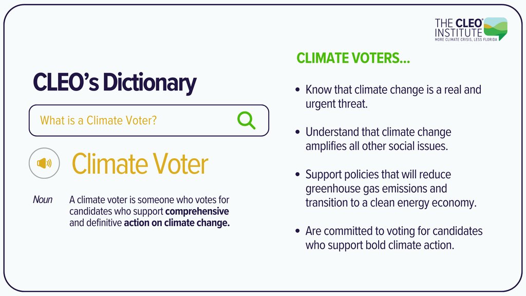 🌍 As our world faces increasingly severe #climatedisasters & extreme weather events, our role in elections becomes ever more critical.

This #ElectionDay, let's cast our votes with the climate in mind! 💪 

#ClimateVoters #ClimateAction #VoteForChange #FloridaClimate #Vote