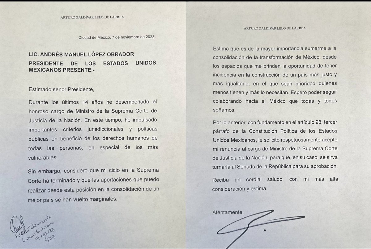 RobertoMadrazo_'s tweet photo. Renuncia a la #SCJN Arturo Zaldivar.

Hace mucho que @ArturoZaldivarL perdió su independencia. Hoy admite estar estar al servicio de los intereses del Presidente López Obrador… y no de la Constitución. 

La 4T transformó a los jueces en actores políticos. https://t.co/jqp5xCqfqa