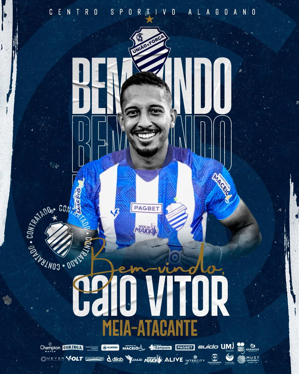 CSAoficial's tweet photo. O meia-atacante Caio Vitor é reforço do Azulão para 2024. 🖊️⚽️

Natural de Angra dos Reis-RJ e com 23 anos, o novo contratado tem passagens por Volta Redonda, Botafogo e Fluminense.

Sucesso e seja bem-vindo ao Maior Campeão de Alagoas!! 💙 https://t.co/nVVzgGF7QX