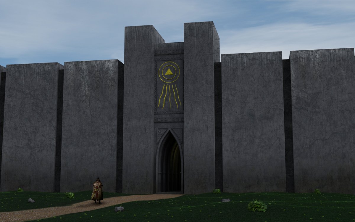 Techloftgr's tweet image. The Gate. Designed in #blender and post-edit in #photoshop #blender3d #3dart #3dmodeling