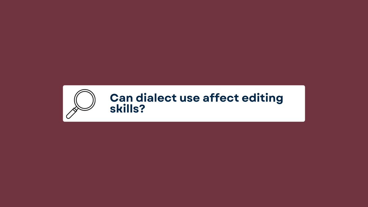 TheFCRR's tweet photo. 🧐 Can dialect use affect editing skills? 🤷‍♂️ Research by, @DCtheSLP, and @FSU_SPEARlab explores this connection by comparing the language habits and editing abilities of third and fifth-grade students. https://t.co/Zd2kUhHvbK https://t.co/UkopxKHbyv