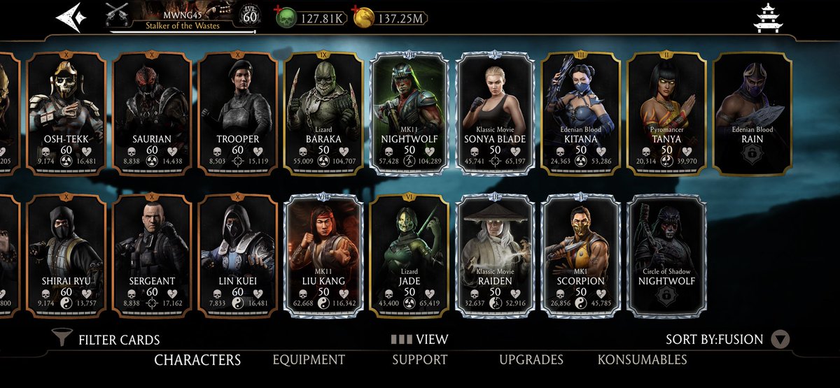 ManWithNoGame45's tweet image. Circle of Shadow #Nightwolf is showing up in the Unowned kards now. His release is imminent… #MKMobile