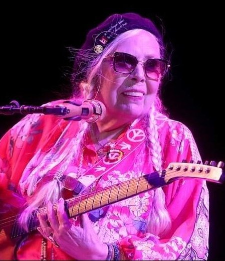 womensart1's tweet image. Happy Birthday influential singer musician, painter Joni Mitchell,
 80 years old today 💜