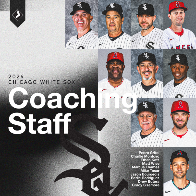 whitesox's tweet photo. The #WhiteSox have announced the major-league coaching staff under second-year manager Pedro Grifol for the 2024 season: