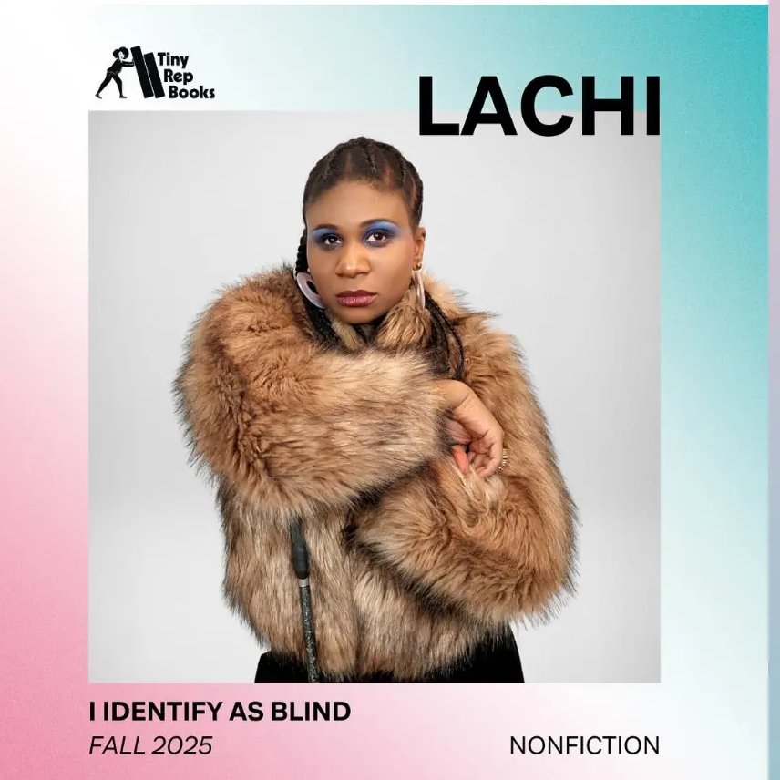 lachimusic's tweet image. I just got a book deal!! New non-fiction I IDENTIFY AS BLIND will hit the shelves in Fall '25! Excited to be working with @TinyRepBooks  of @PenguinBooks and can’t wait to share this book with the world! #bookdeal #blackauthors