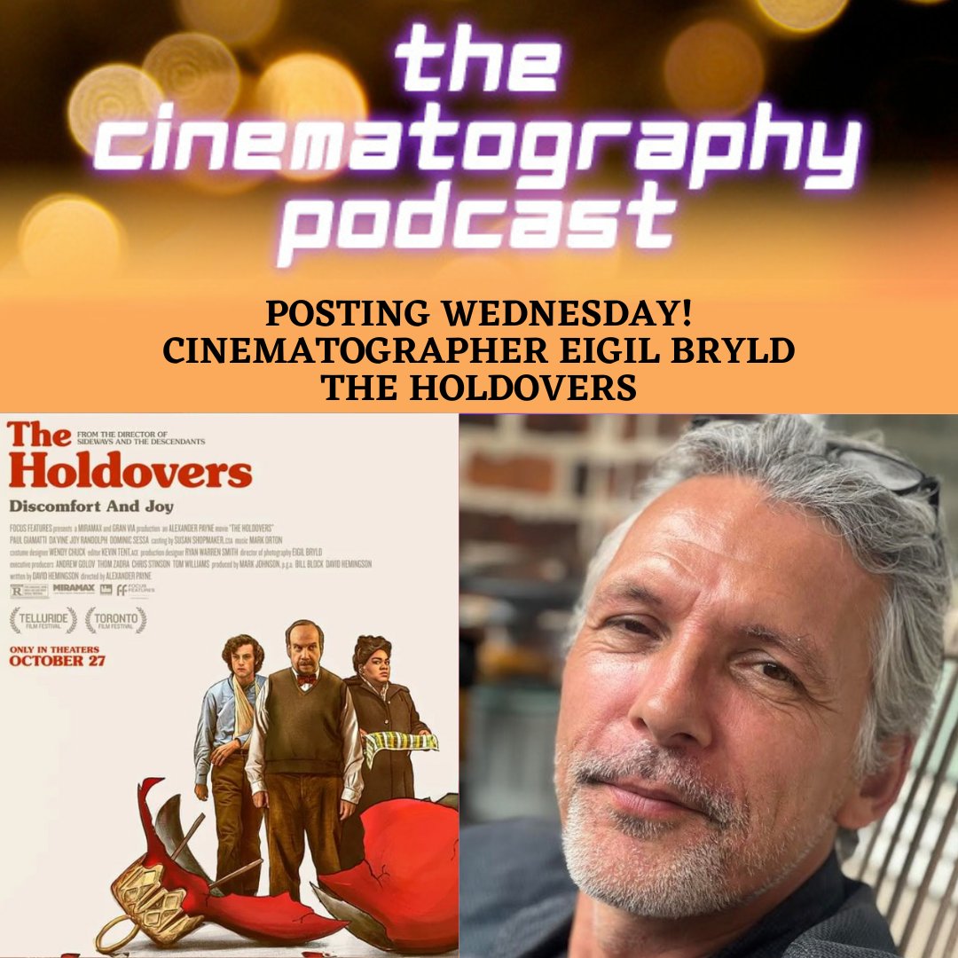 Posting tomorrow! Cinematographer #EigilBryld on #TheHoldovers, a new movie from director #AlexanderPayne. Don't miss it! @NeptuneSalad #dp #dop #filmmaking #filmmaker #movies #film #cinematographer #cinematography #director #directing #filmpodcast #cinematographypodcast