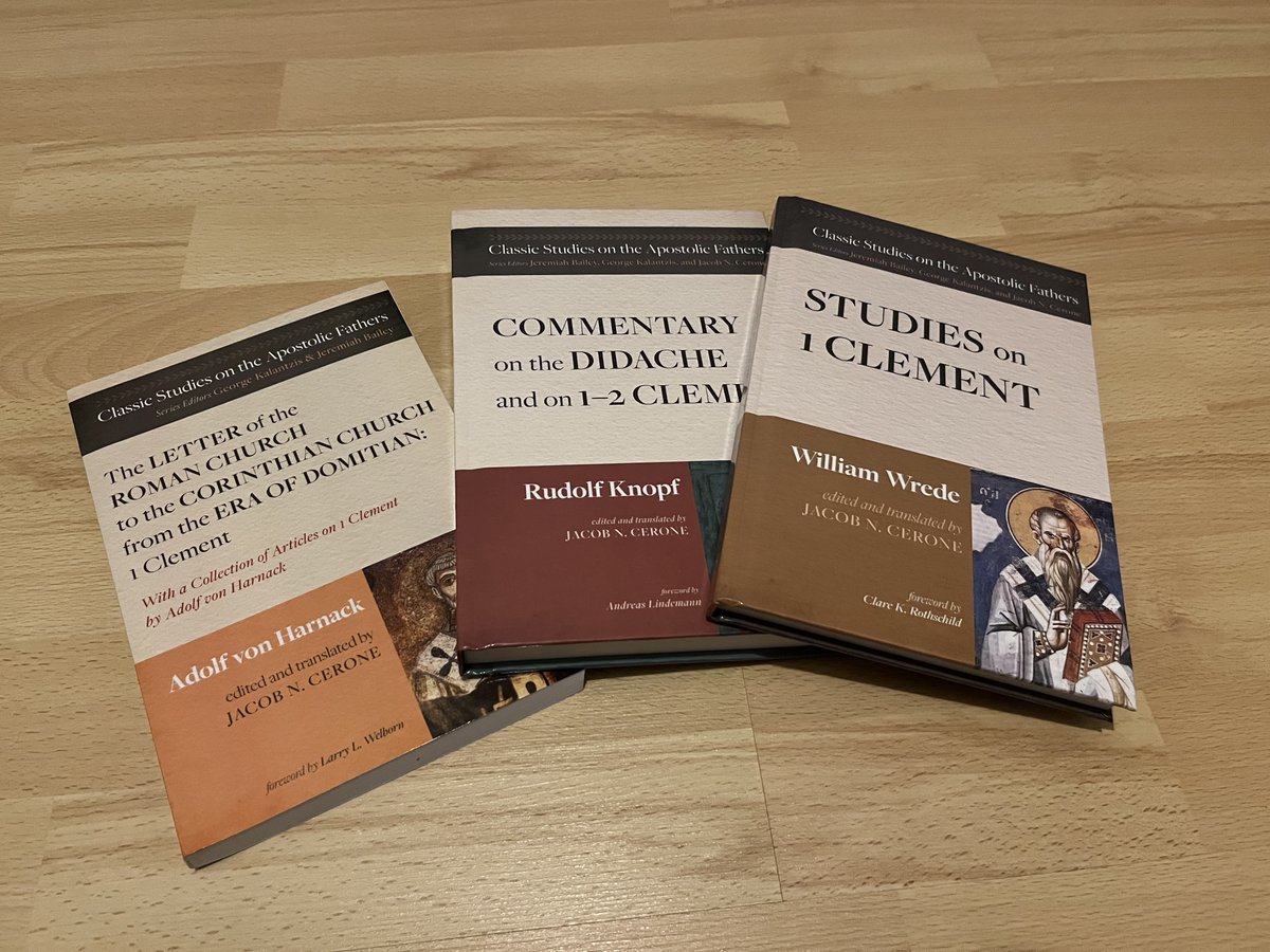 Book giveaway: If you're attending #SBL2023 (or know someone who is and who is willing to deliver/ship you the books), I'm giving away vols. 1–3 of the Classic Studies on the Apostolic Fathers, published by <a href="/wipfandstock/">Wipf and Stock Publishers</a>. Repost to enter. Entry ends Nov. 13, 8AM EST