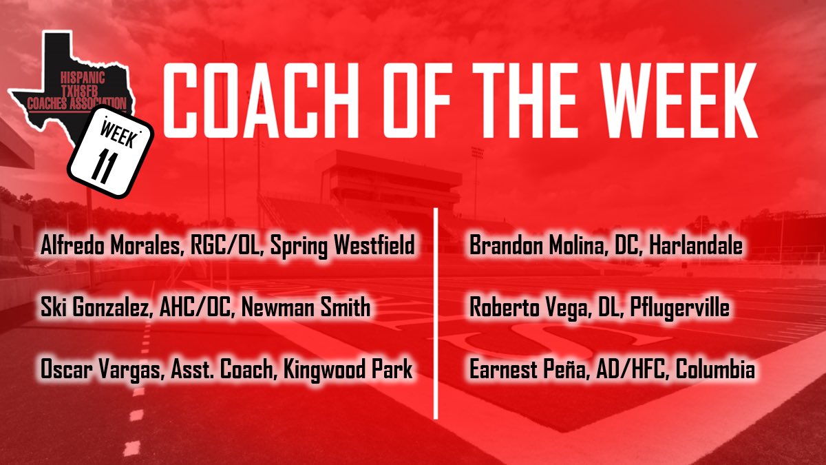 It’s our final edition of 2023 and these men help us wrap things up in style as we announce our Week 11 HTXHSFBCA Coach of the Week honorees. Congratulations and best of luck to everyone in the playoffs!