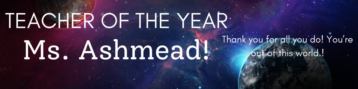 Congratulations Ms. Ashmead! SEM’s Teacher of the Year!