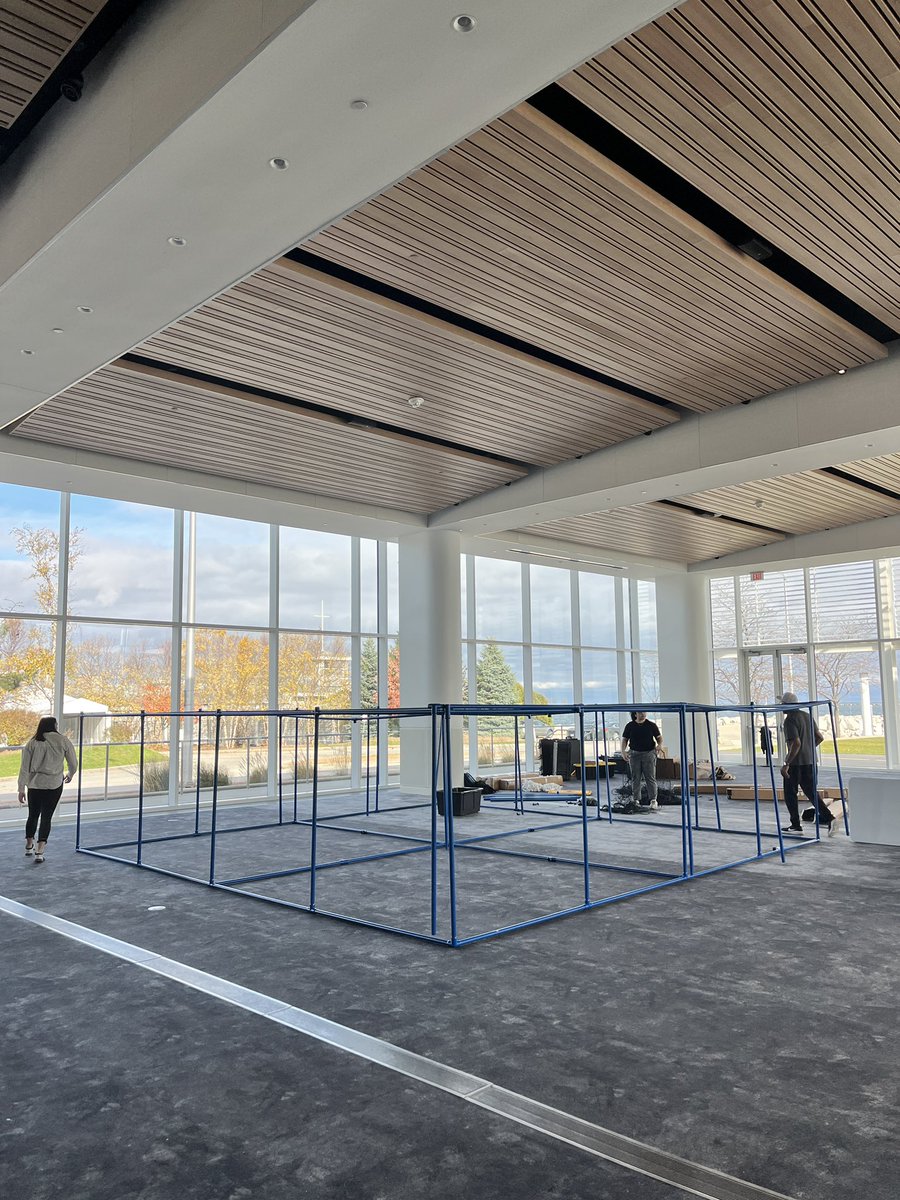 The cage is being built for Drone Fest! <a href="/labmidwest/">LAB Midwest</a>