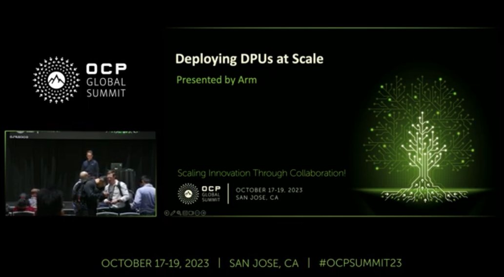 opi_project's tweet photo. .@Arm's @MarcMeu92382052, @opi_project Governing Board Member, gave a presentation at #OCPSummit23 about "deploying #DPUs at scale." If you missed it, you can watch the video here:
https://t.co/jUPKBBm3Bj @OpenComputePrj #OPIProject #openhardware @ArmSoftwareDev https://t.co/8U3noerxOW