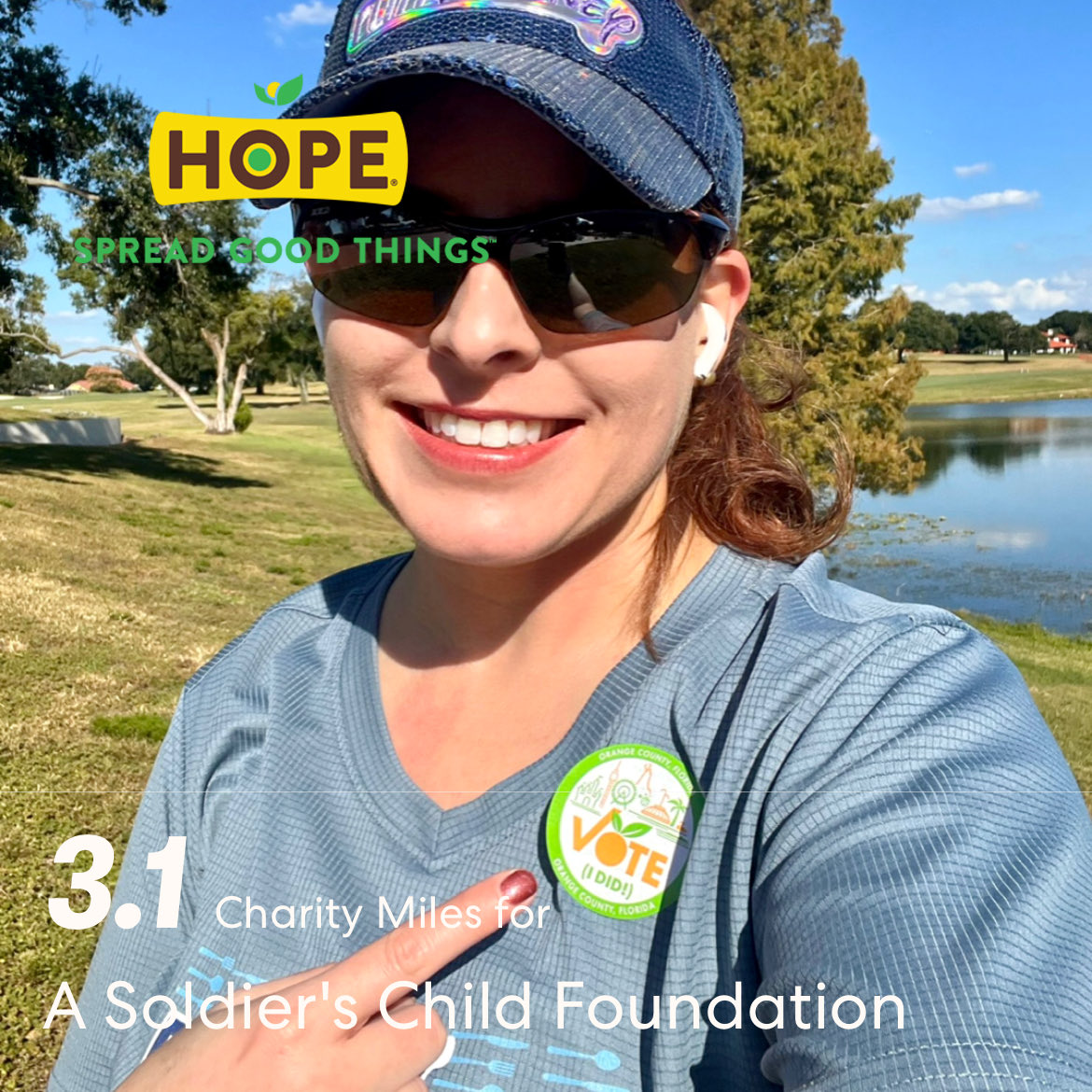 3.1 ⁦<a href="/CharityMiles/">Charity Miles</a>⁩ for ⁦<a href="/asoldierschild/">A Soldiers Child Foundation</a>⁩ #Runtovote