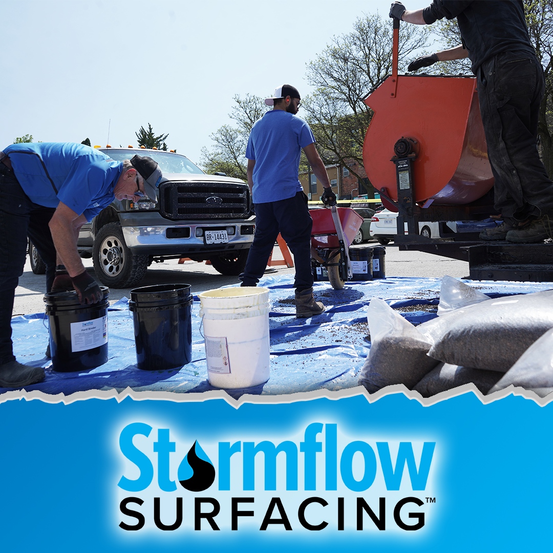 stormflowCanada's tweet image. A glimpse into one of our dedicated install teams expertly blending our innovative product. An easy choice for optimal performance and durability. 
#PorousPaving #SustainableSolutions #RainwaterManagement #GreenSpaces #Innovation #Efficiency #EnvironmentalConsciousness