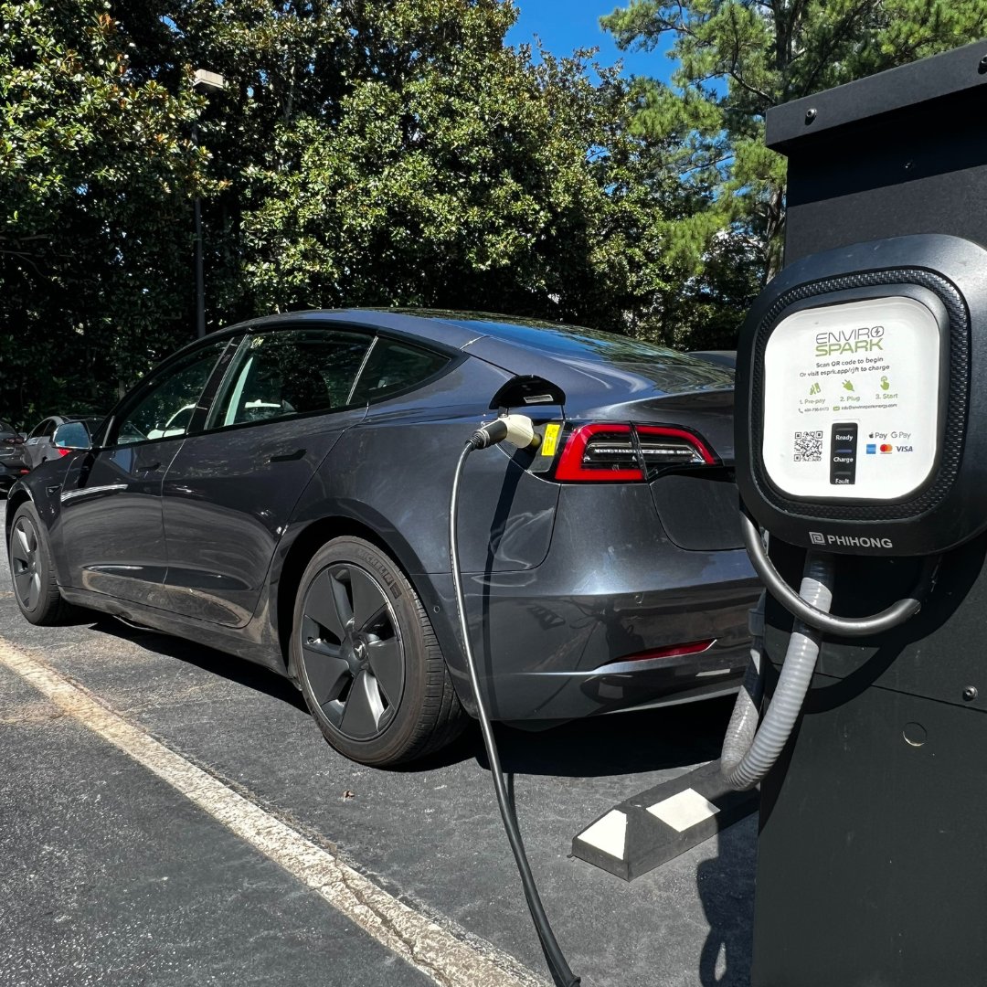 This could be you! Check out this site location Atlanta Tech Park equipped with our EnviroSpark L2 chargers. EV charging solutions are easy when working with EnviroSpark.⚡ #evcharging #WeAreEnviroSpark #atlantatech