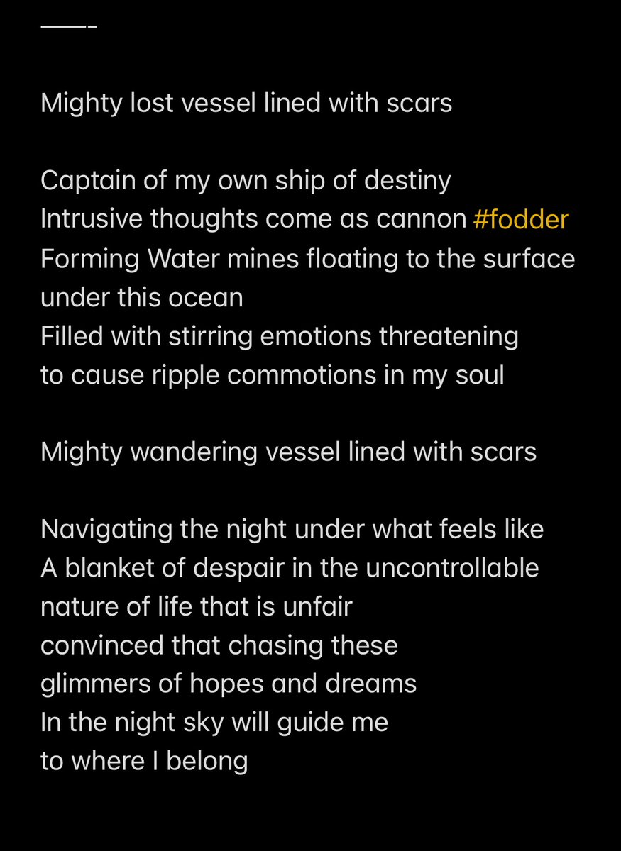 LJPoetryarts's tweet image. A sail to Destiny
#vss365 #Fodder #poetrycommunity #poetrytwitter #poetry