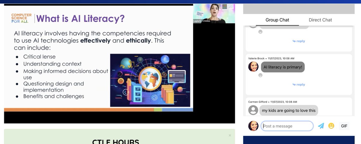 ValerieBrock24's tweet image. 🦾It is an honor to work with such incredibly talented educational leaders! Huge thanks to my coworkers and colleagues for representing the #CSforAllNYC mission today during the @NYCSchools #BeyondAccessForum! @seanmarnold @CCrawfordTech @KingOfAllEdTech @TheNewFrizzle @MsQCSNYC