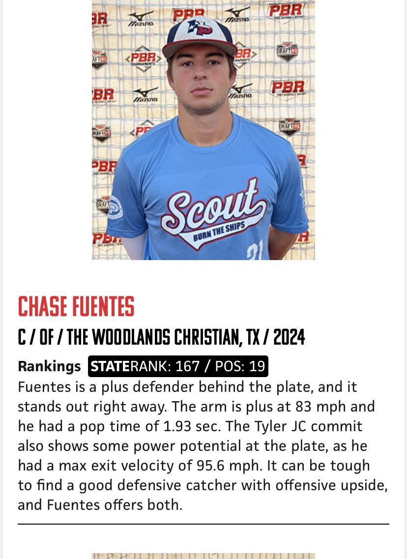 Thank you @PBR_Texas <a href="/TJCBaseball/">TJC Apache Baseball</a> <a href="/_JustinHickman/">Justin Hickman</a>