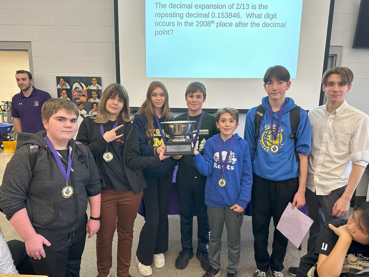 Congrats to <a href="/StPeterWECDSB/">St. Peter WECDSB</a>  who finished 1st and were crowned champions in our annual Grade 8 Math competition! <a href="/WECDSB/">WECDSB</a>
