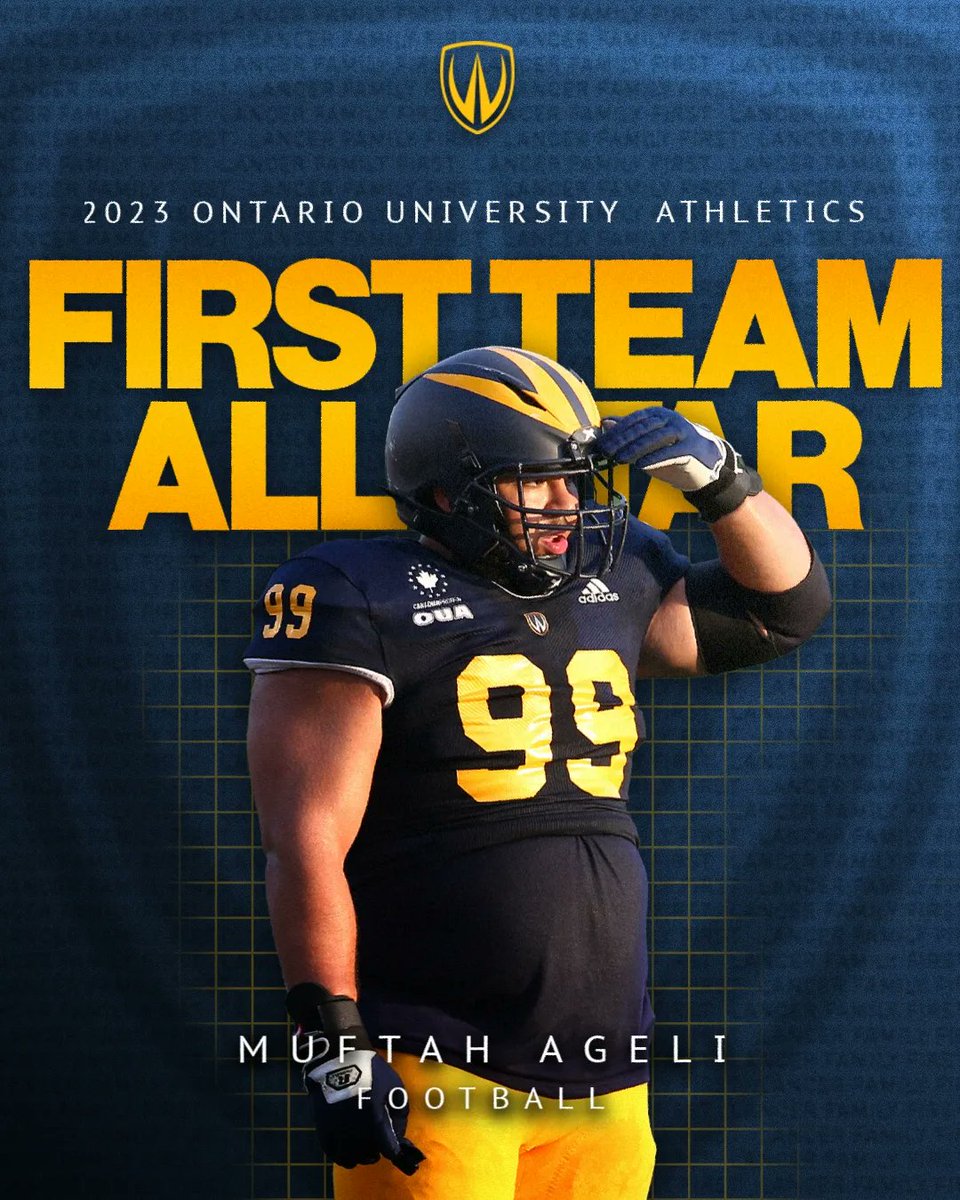 Windsor Lancers (@windsorlancers) on Twitter photo ๐ ALL STAR ALERT! ๐
Congratulations to our 6๏ธโฃ Lancer Football all-stars!!
Kolade Amusan
George Una
Muftah Ageli
Istvan Assibo-Dadzie
Devin Veresuk
Jovanni Cunningham
#AllStars #LancerFamilyFirst (1/2) <a href="/UWLancerFB/">LancerFootball</a> ๐ ALL STAR ALERT! ๐
Congratulations to our 6๏ธโฃ Lancer Football all-stars!!
Kolade Amusan
George Una
Muftah Ageli
Istvan Assibo-Dadzie
Devin Veresuk
Jovanni Cunningham
#AllStars #LancerFamilyFirst (1/2) <a href="/UWLancerFB/">LancerFootball</a>