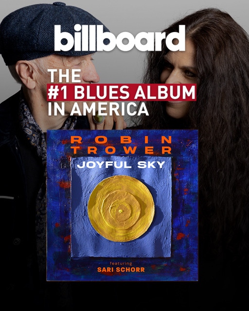 Thank you Robin Trower and everyone at Mascot Label Group for helping ‘Joyful Sky’ soar to the TOP of the Billboard Blues Chart! 🌟 lnk.to/robintrower #robintrower #SariSchorr