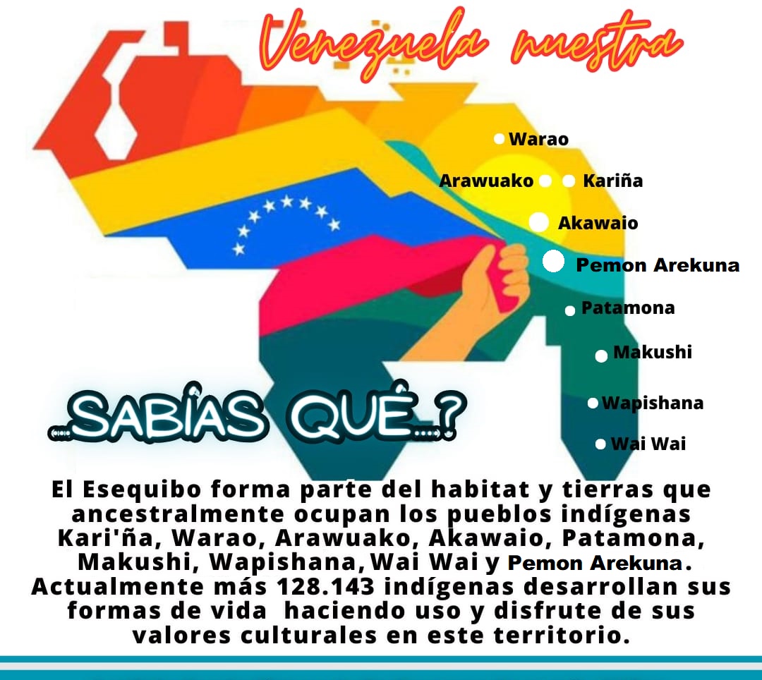 dopooto's tweet photo. https://t.co/svj3Yaf6vM En el ESEQUIBO viven nueve (09) pueblos indígenas. Y SON: los warao, arawakos, kariñas, akawayo, pemon arekuna, patamuna, macushi, wapishana y waiwai #Esequibo #esequiboesnuestro #EsequiboEsVenezuela https://t.co/FmeXWXu6Lr