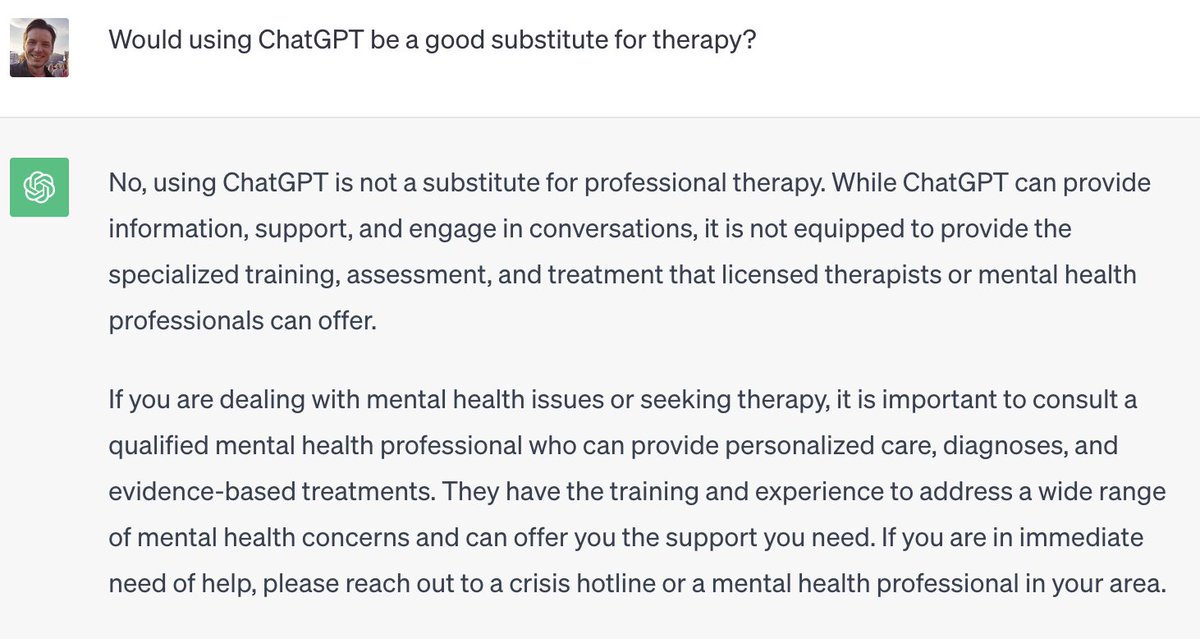vdboor's tweet photo. @JonathanShedler So sad people believe AI can do therapy, when it mainly tries to cater to someone with convincing answers. https://t.co/l7YWVwb6tn