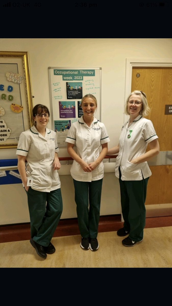 Happy OT week from Occupational Therapists @ELHTStrokeTeam 💚 #OTWeek2023 ‘Occupations are any activity that we need, want or like to do to live and to look after our physical and mental health. They can be self-care, productive or leisure.’ @theRCOT