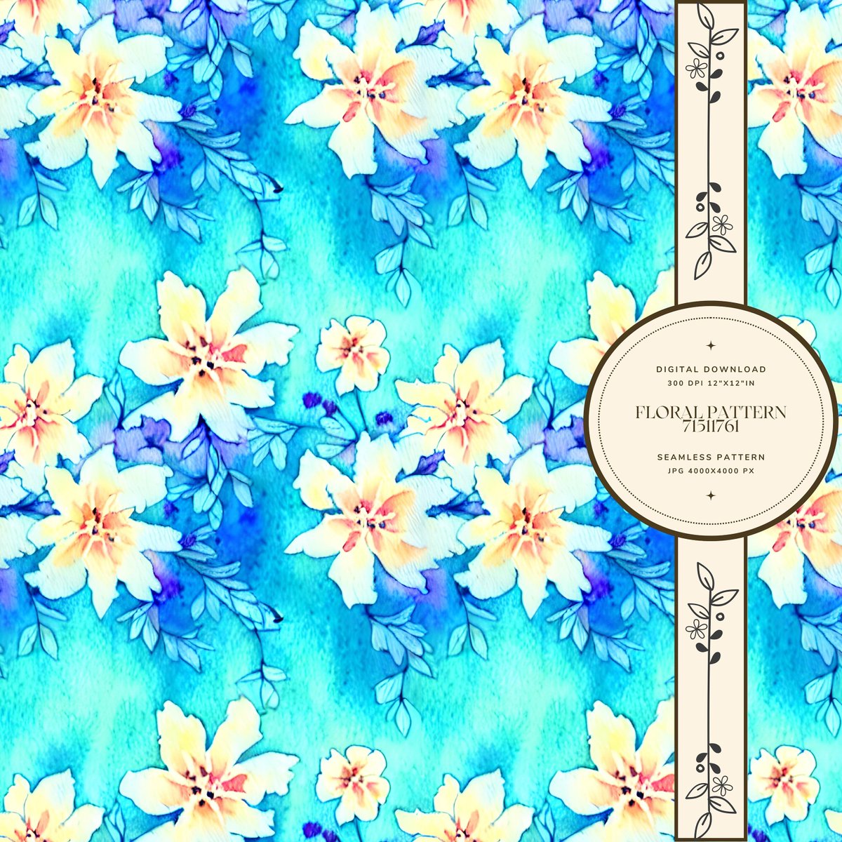 JENIEBUG76's tweet image. Watercolor Floral Seamless Repeating Pattern, Digital paper, JPG Digital download, Unlimited Commercial use Included tuppu.net/49b68220 #Etsy #PaperlessPrettiesArt #RepeatingPattern