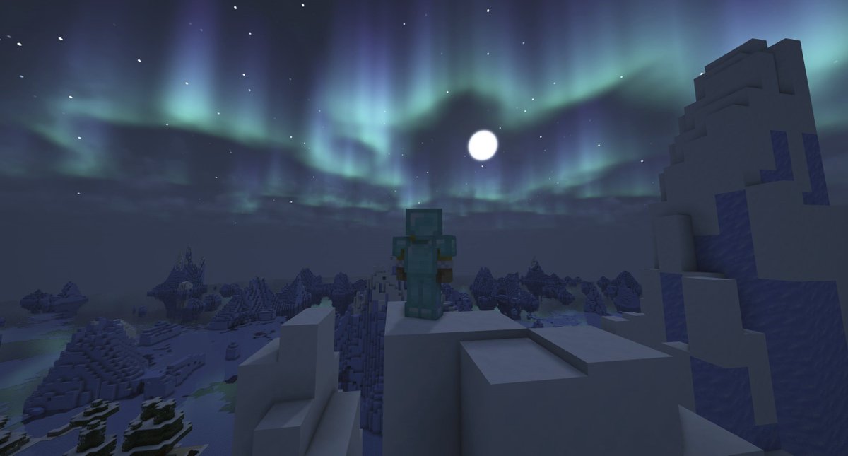 I wasn't expecting this kind of view when I decided to build my Villager Hall in a snow biome!

No Ragrets 💯

#Minecraft