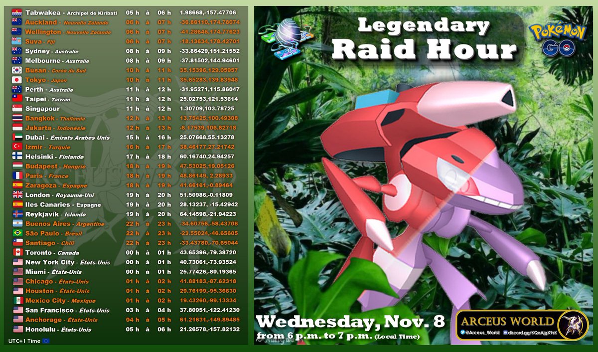 Arceus_World's tweet photo. Legendαrч Rαıd Hour ꧁❂✨Ɠєηєѕєcт✨❂꧂
✰ Wed, Nov 8 from 6pm to 7pm (Local Time)
❣️Like & RT💝
#PokemonGO #ExRaid #PokemonLegendsArceus #ShinyCheck #色違い #ポケモンGO #pokemon #Genesect #ゲノセクト
🇺🇸 🇬🇧 https://t.co/y4f1ATQF7U