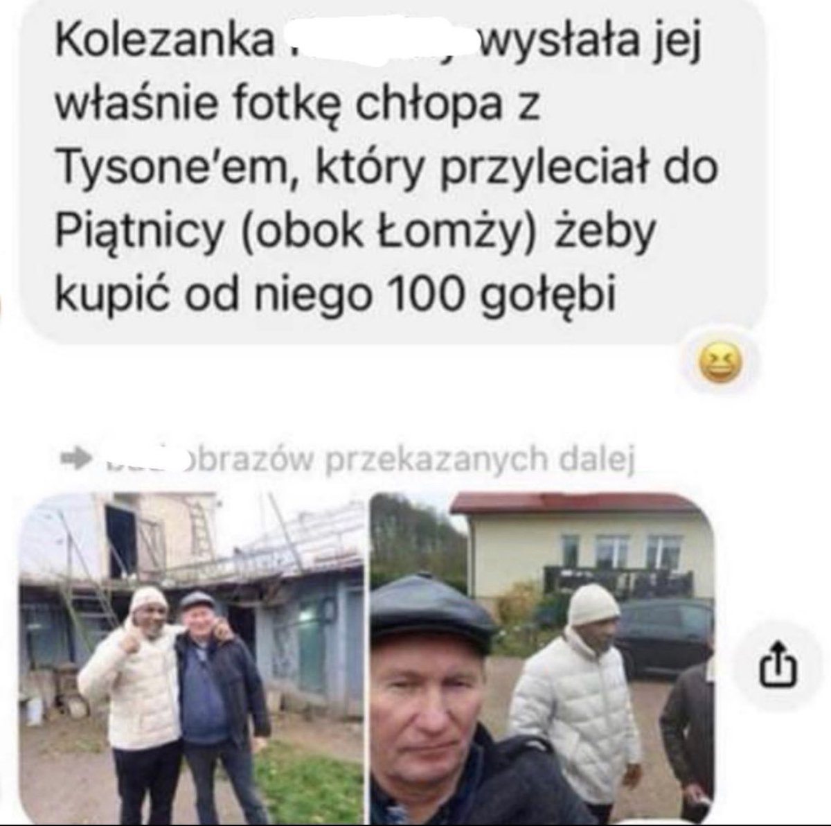 Do handlarza z Piątnicy przyjechał właśnie Mike Tyson po gołębie.