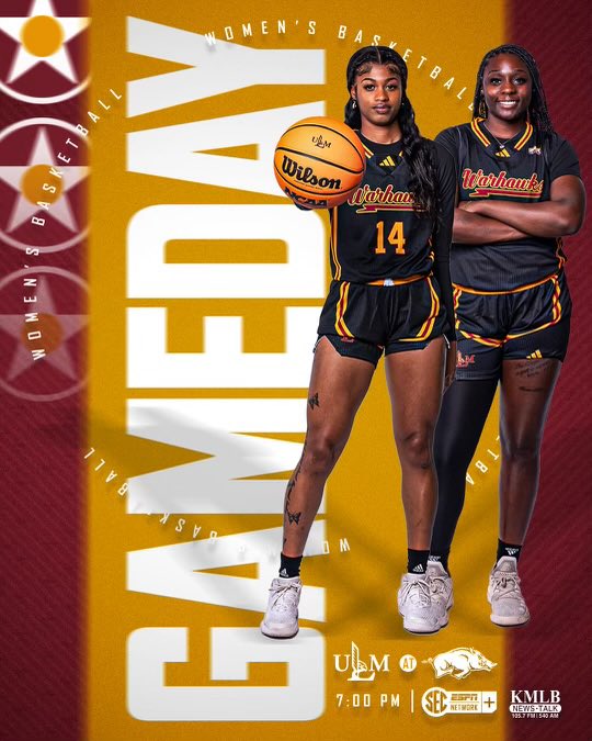 coinally1's tweet photo. IT’S GAMEDAY❗️

📍Bud Walton Arena
🕖 7:00PM
📺 SEC Network+ 
📻 KMLB 105.7/540AM
📊 https://t.co/Pja7TFGDYE

#Elevate https://t.co/4cK2jk0B6X