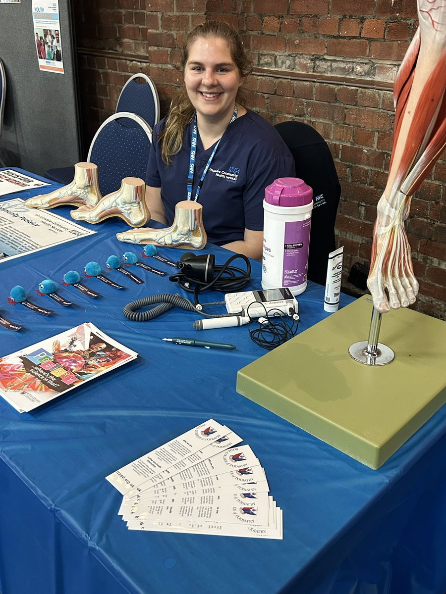 A day out promoting podiatry at the careers fair in Lincoln 👣 @LincsAHPs @RoyColPod @AhpFacultyLincs #podiatry #feet #ahp