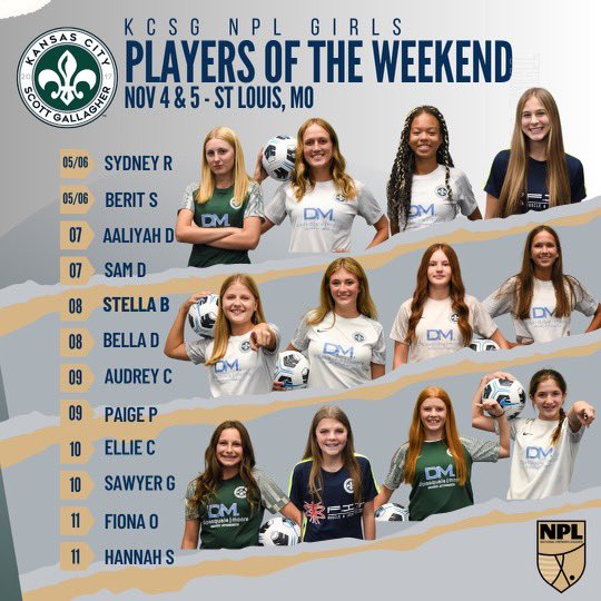 Congratulations to our Girls @nationalpremierleagues Team of the Weekend for November 4-5th.