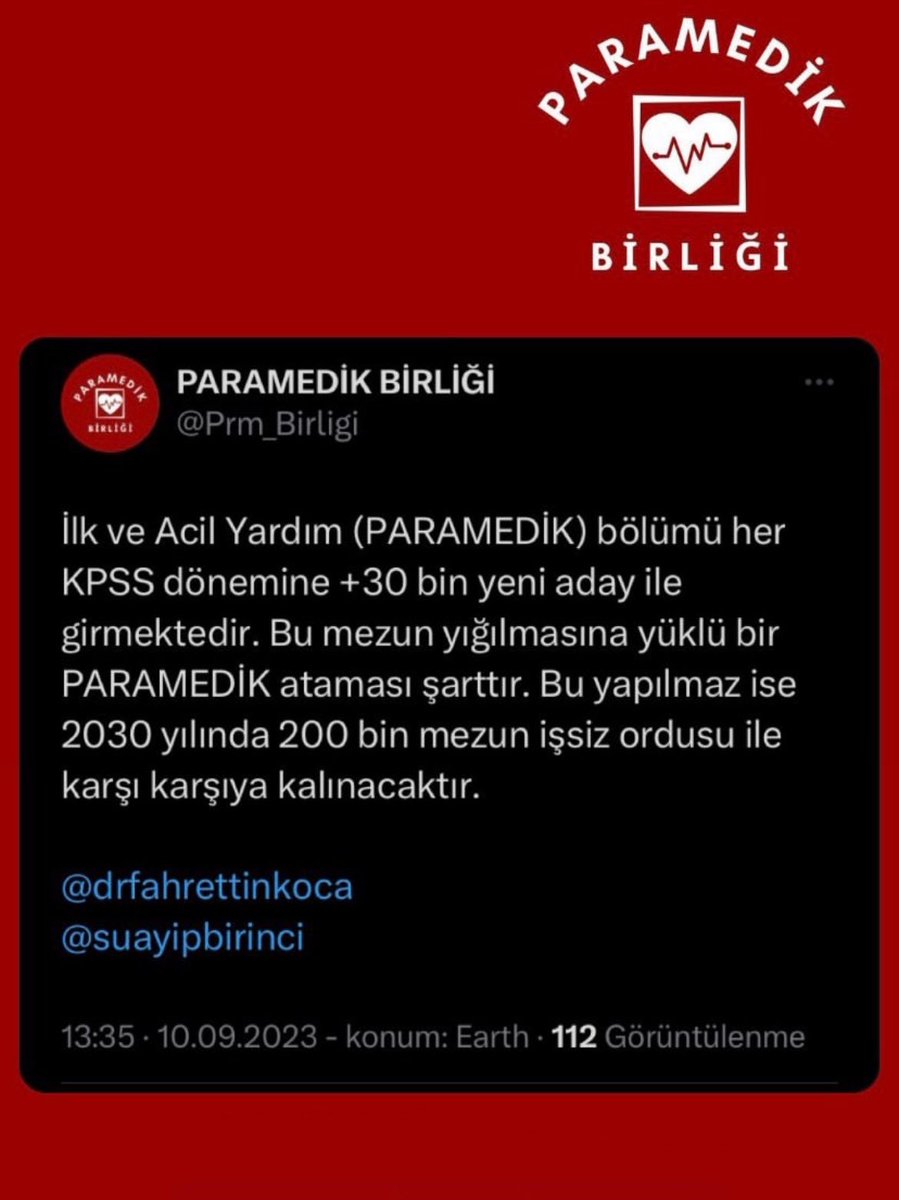 <a href="/drfahrettinkoca/">Dr. Fahrettin Koca</a> Sekretere doyduk bakanım ARTIK 112 hakkını verin