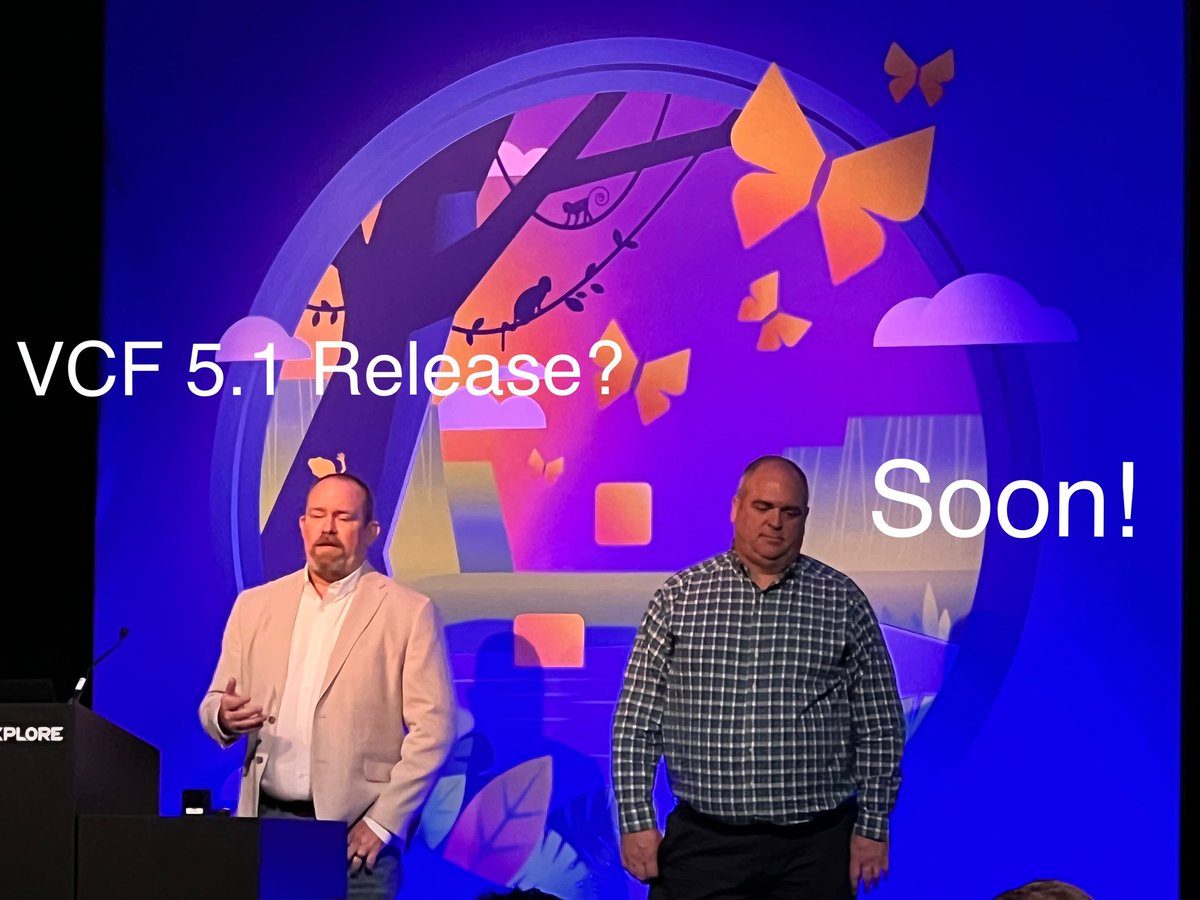 SDDCCommander's tweet image. @DataReload was right in today’s @VMwareExplore session. VCF 5.1 is now available! docs.vmware.com/en/VMware-Clou…