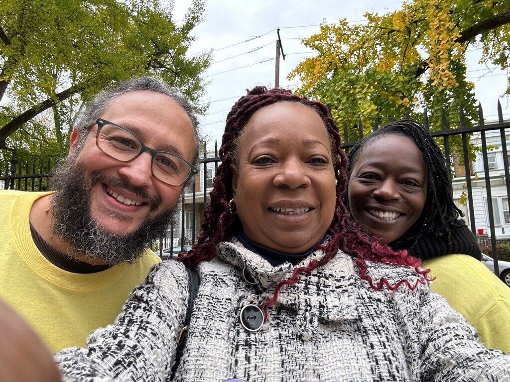 It’s all smiles and joy this Election Day, Tuesday, Nov. 7th! Healthcare workers are getting out the vote to re-elect Kendra Brooks & elect Rev. Nicolas O’Rourke to the #Philly City Council! When we #VOTE, we win! #Philadelphia #GOTV #ElectionDay2023