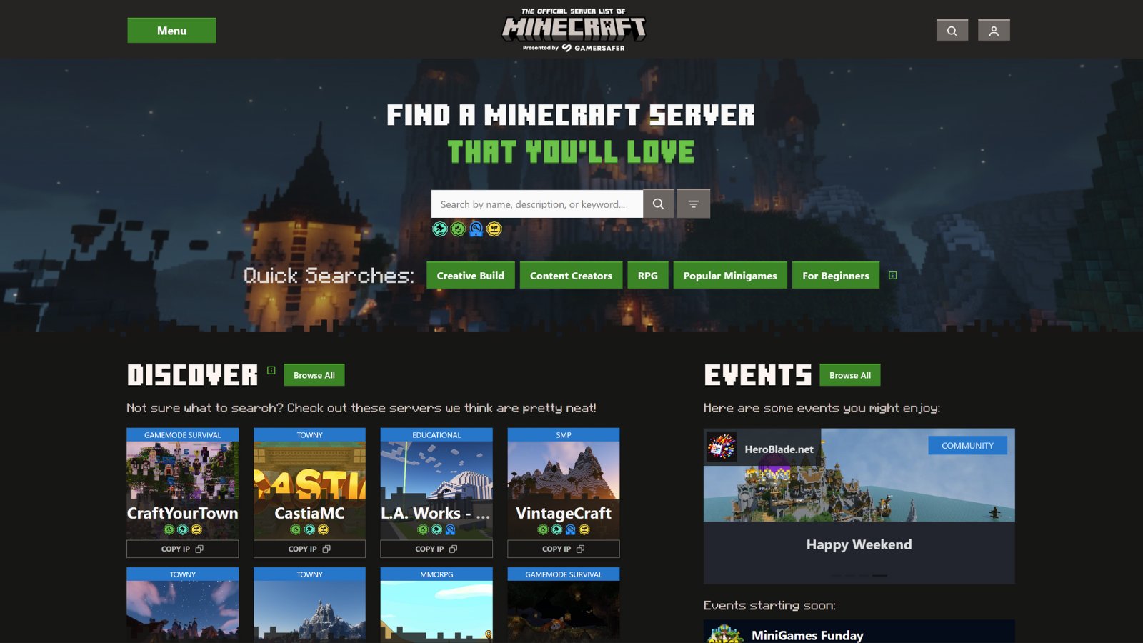 List of Minecraft Towny Servers 