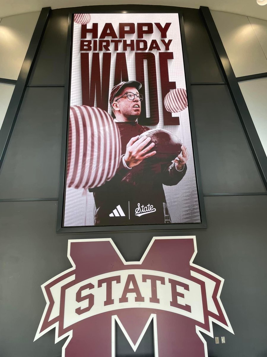 Thank You to my Mississippi State Bulldog Football Family for the Birthday recognition on the Seal building video board. I am so Blessed to work for such a FABULOUS  “Family”. 
GO BULLDOGS. 
HAIL STATE FOREVER.