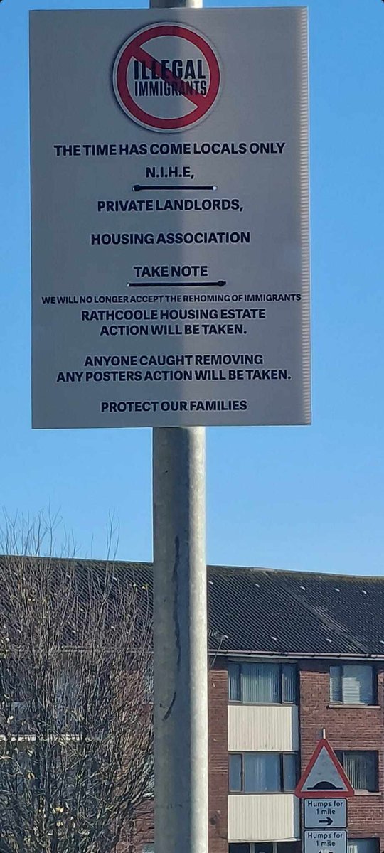Check out the latest Posters erected  on lamposts in the Rathcoole Housing Estate in greater #NorthBelfast #LocalHomesForLocalPeople  #SayNoToRefugees #Rathcoole #RathcooleEstate #GreaterBelfast #ProtectOurFamilies #Belfast #NorthernIreland ☘️ 🇬🇧 #LocalHomesLocalPeople