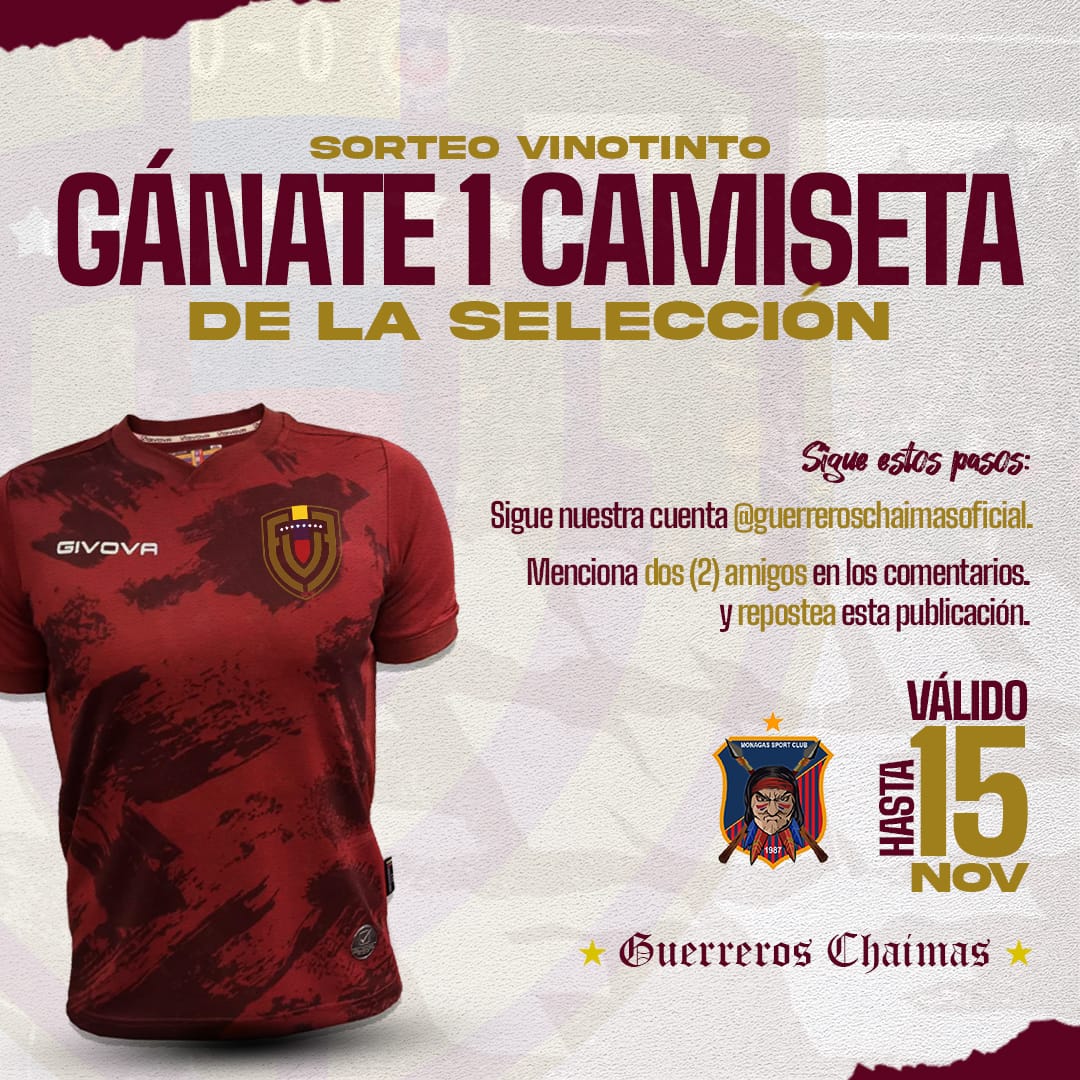 GuerrerosChaima's tweet photo. 🚨SORTEO VINOTINTO🚨🇻🇪
Que no te lo Cuenten 🙌🏼 Participa y Gana🎊
Sigue Estos Pasos, Póngale Fé y a Celebrar 🎉 https://t.co/2GeL8LnyW9