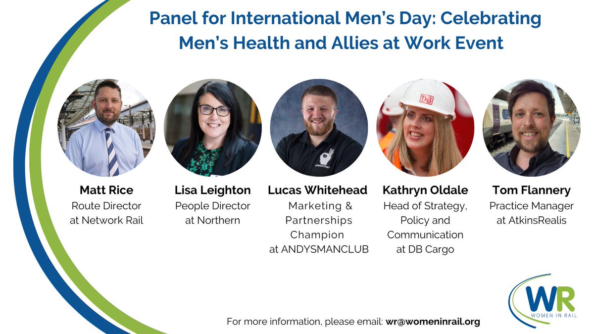 Join Women in Rail Yorkshire in celebrating International Men's Day on November 14th, 2023! Register here: womeninrail.org/events/interna… #WomeninRail #event #mensmentalhealth #internationalmensday #diversity #inclusion