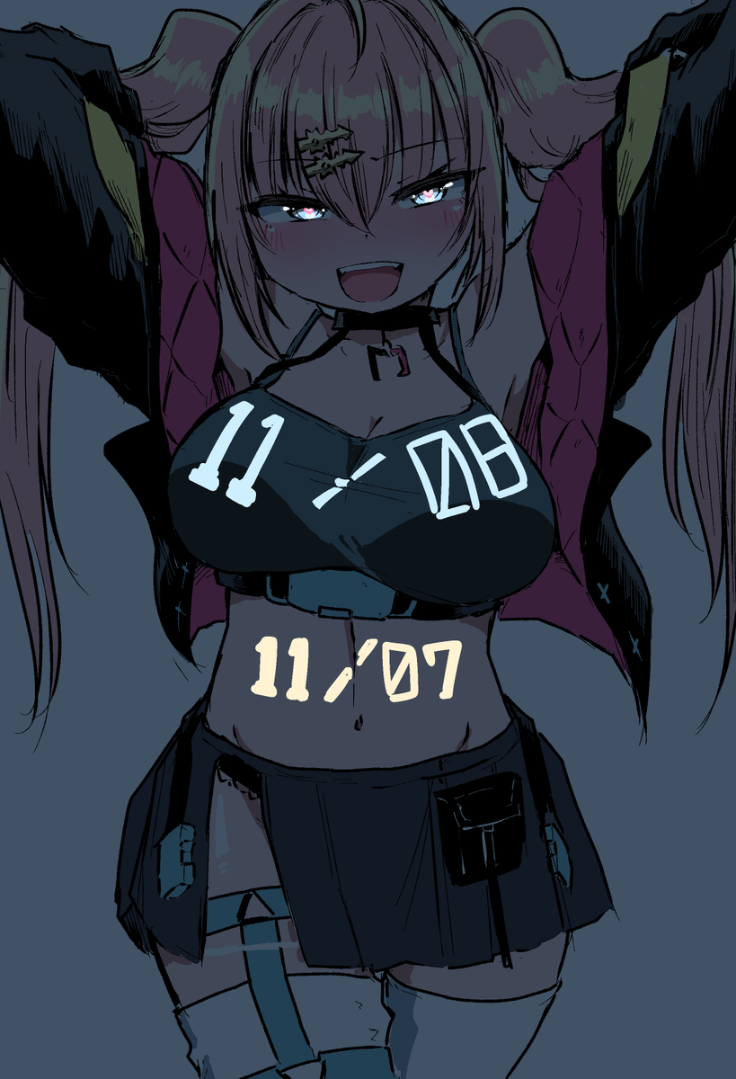 いいお腹の日といいおっぱいの日をまたいだメリア様アート 