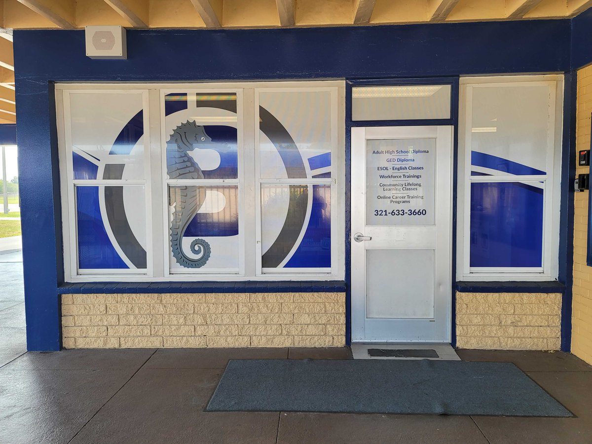 b2k12branding's tweet photo. Throwback to this window install we completed for @BrevardAdultEd, we are thrilled with how it came out 🔥 https://t.co/B5NsOJc9S2