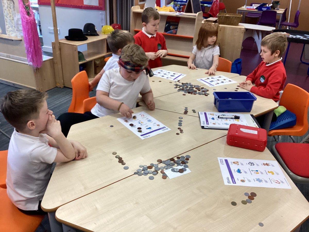 WoodmuirP's tweet photo. P1/2 calculating which items Bunny can buy for Ed, from the book Ed and Bunny Earn Some Money. We’re enjoying Talk Money Week. https://t.co/YivfhzSBDd