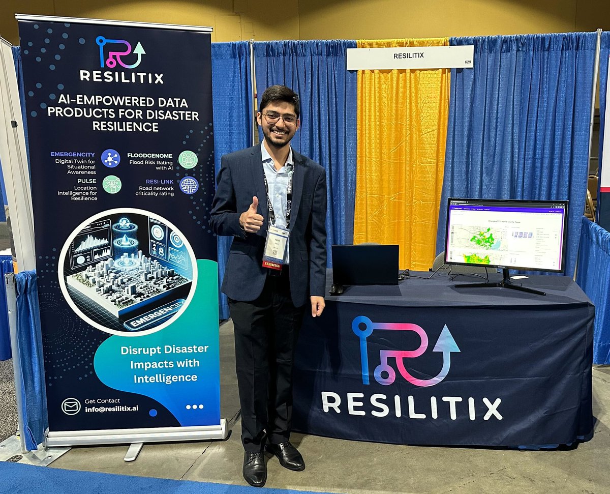 Mostafavi_Ali's tweet photo. Resilitix team is attending the IAEM conference in Long Beach, CA! visit us at booth 629 to see a demo of EmergenCITY Digital Twin and other AI data products for disaster resilience! #IAEM23 #EMEX #ResilienceTech #AI https://t.co/494Wlv75rx