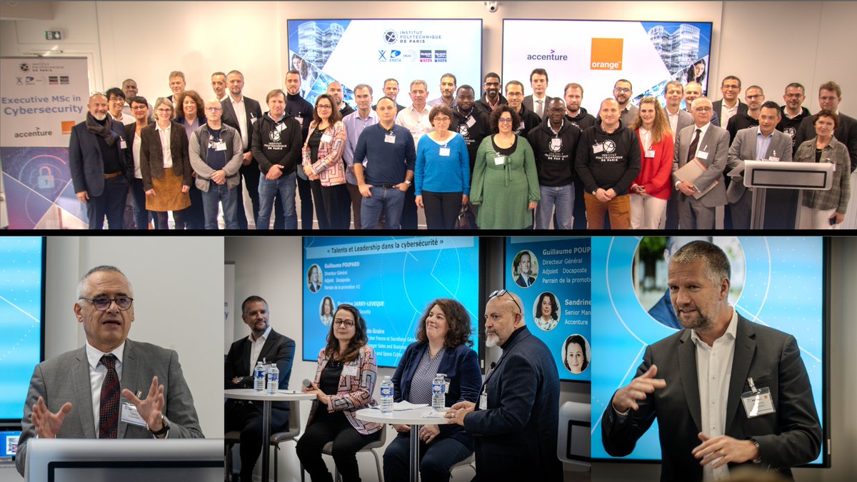 IP_Paris_'s tweet photo. [#IPParisEducation] L'Institut Polytechnique de Paris en partenariat avec @Orange groupe et @Accenture a le plaisir d'accueillir la promotion #2 de l'Executive MSc in Cybersecurity destiné aux cadres opérationnels de la #cybersecurité.

🚩 Les 25 participants au programme débutent un parcours diplômant de 14 mois se composant d'un tronc commun sur les fondamentaux en cybersécurité puis d'une spécialisation au choix de Gouverneur ou d'Architecte en cybersécurité qui leur offrira différentes opportunités de carrière !

💡 Pour plus d’information sur la formation MSc Cybersecurity de l’Institut Polytechnique de Paris : https://t.co/8U3IWhLmpL

#IPParis #InstitutPolytechniquedeParis #DSI #Formation #ExecutiveEducation #Cybersecurity #Cybersécurité #RSSI #sécuritépublique #Formationcontinue