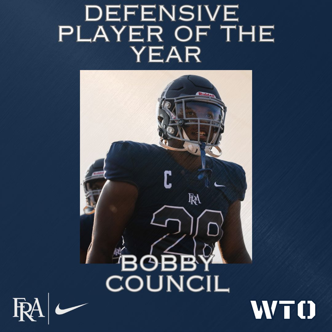 .<a href="/bobbycounciljr/">bobby council jr</a> is your Defensive Player of the Year in DII-AA Middle!  2nd MVP award in 2 years. #WTO <a href="/FRAathletics/">FRA Athletics</a> <a href="/FRApanthers/">Franklin Road Academy</a>